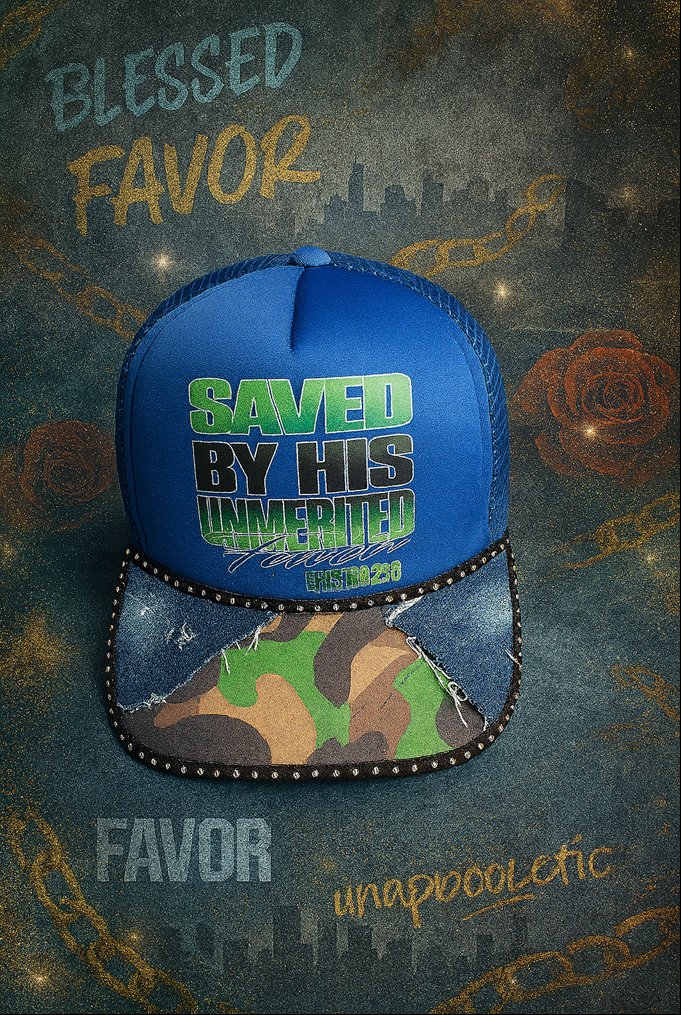 favor blessed - Patchwork Trucker Hat